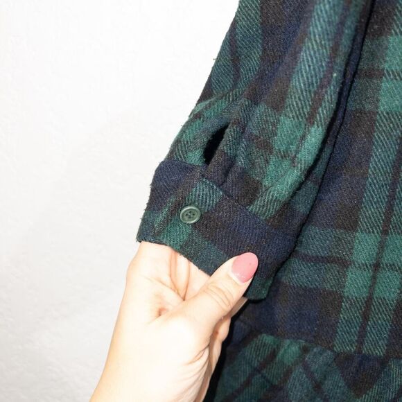 Youk Shim Won World Blue/Green Plaid Jacket Dress Size Free - Picture 5 of 7